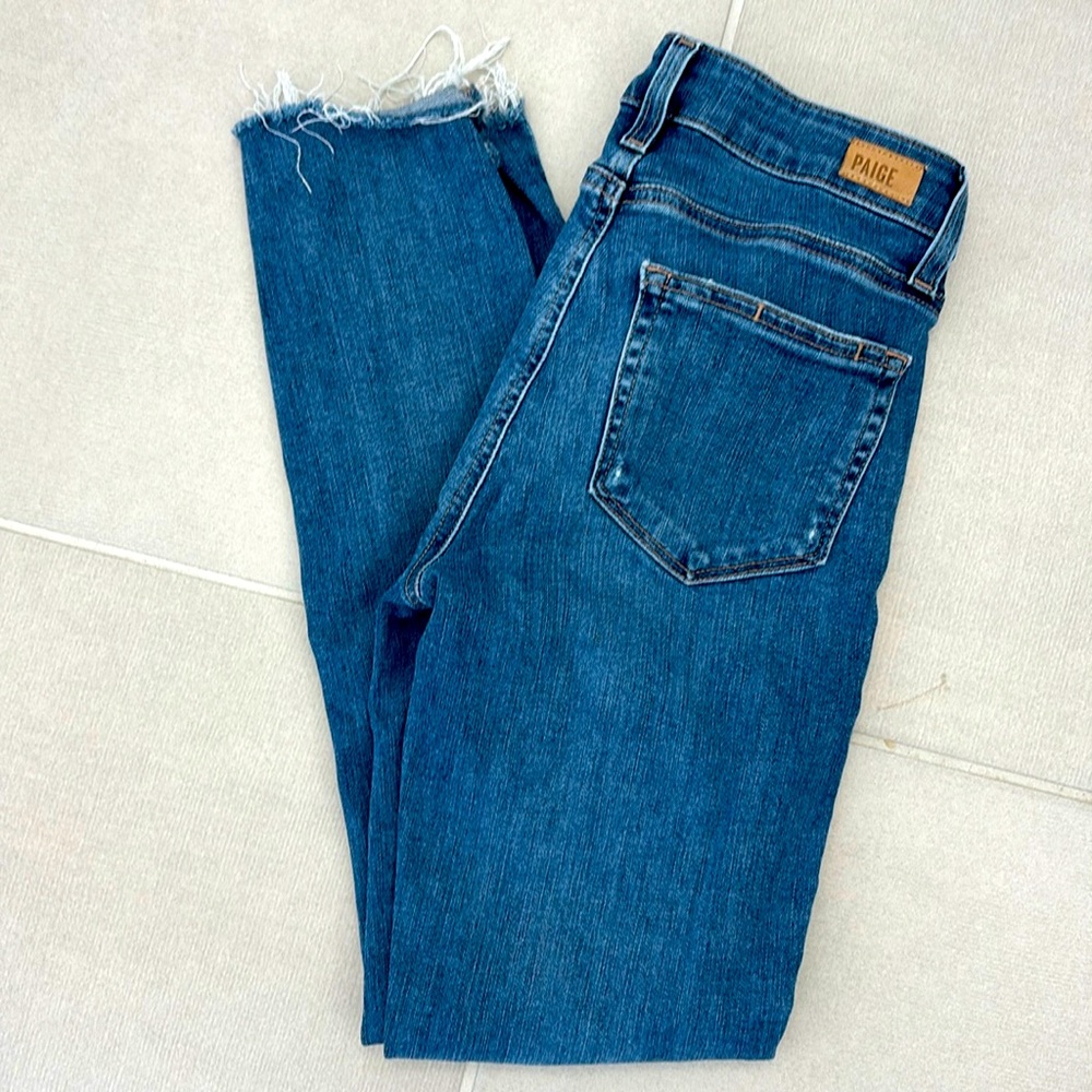Paige Ankle Jeans, dark wash